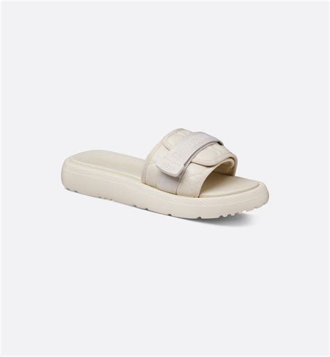 Dioriviera Dio(r)evolution Slide White Quilted Cannage Leather 